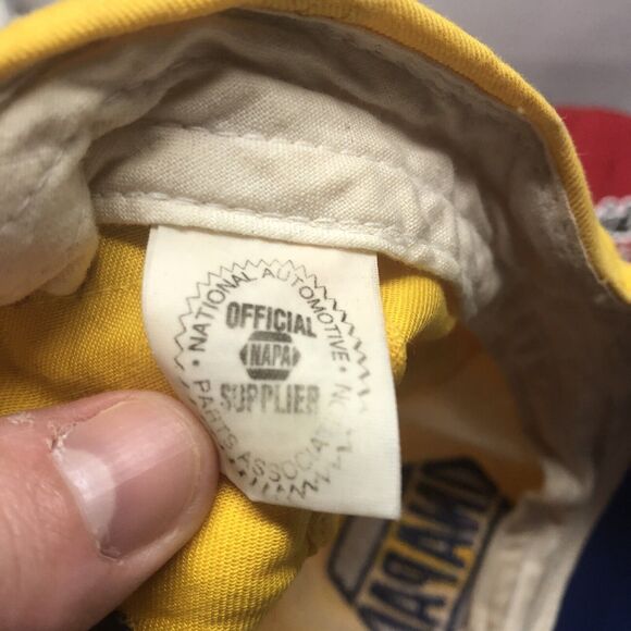 NAPA 75th Anniversary Mens Yellow Blue Adjustable H&L Strapback Hat Cap Baseball - Picture 7 of 11